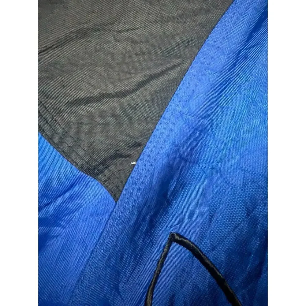 Vintage Adidas Blue Black Hooded Windbreaker Jacket Men's Medium